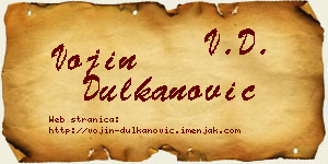 Vojin Dulkanović vizit kartica
